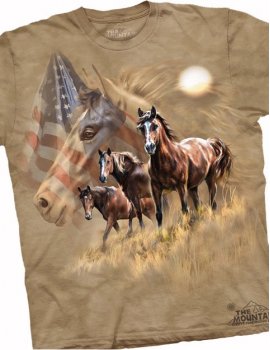 Patriot Horse -T-shirt -The Mountain