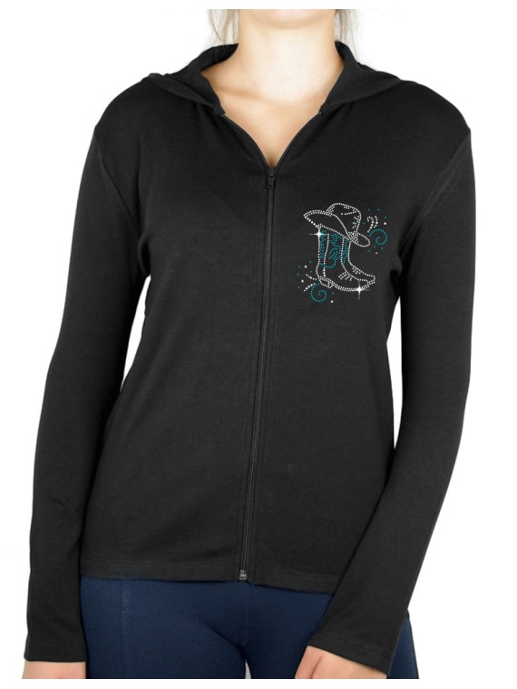 Bottes & Arabesques - Gilet Femme Capuche