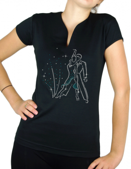 Danseurs rumba- T-shirt femme Col V