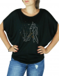 T-shirt strass motif couple de danseurs danse latine