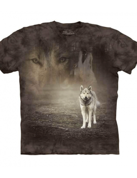 Grey Wolf Portrait T-Shirt - Adult mountain