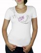 t-shirt motif en strass line dance étoile