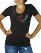 t-shirt motif en strass line dance étoile