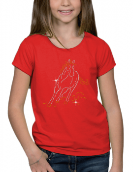 Cheval au galop - T-shirt Fillette