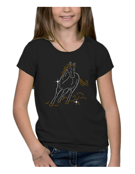 Cheval au galop - T-shirt Fillette