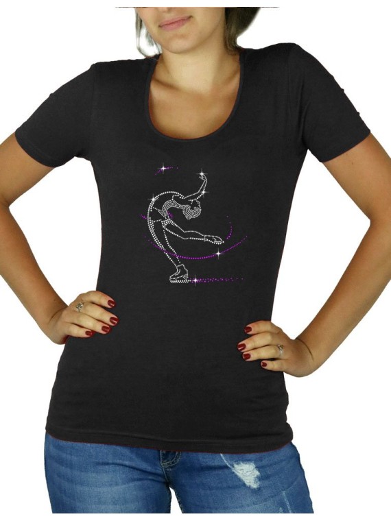 Patineuse - T-shirt femme col U
