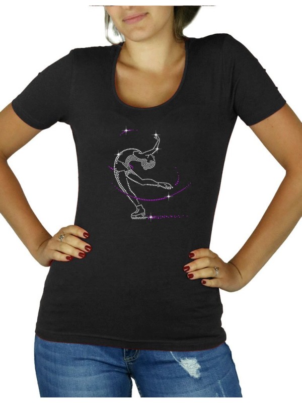 Patineuse - T-shirt femme col U