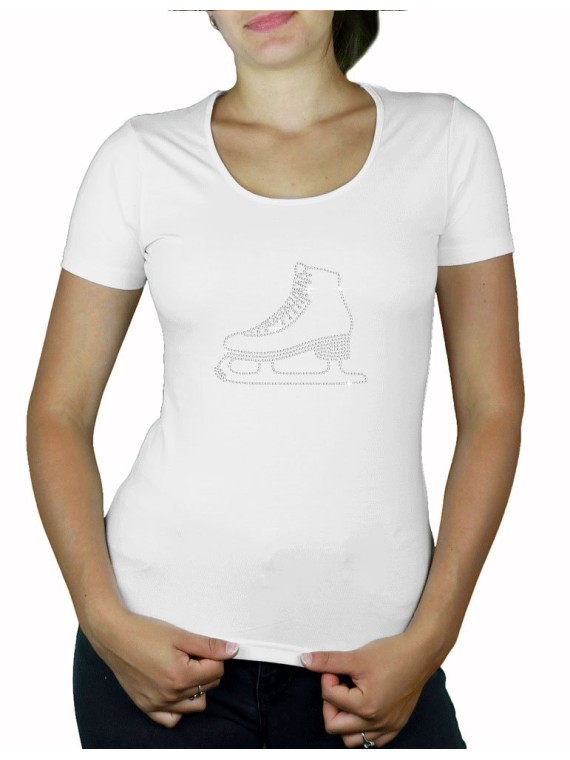 t-shirt strass patinage artistique
