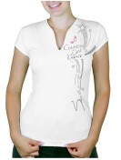 Country line dance étoile - T-shirt femme Col V