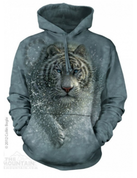 Sweat capuche tigre blanc - The mountain