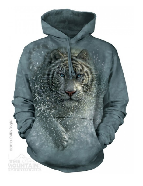 Sweat capuche tigre blanc - The mountain