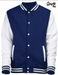 Jacket varsity teddy white sleeves