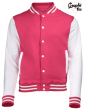 Jacket varsity teddy white sleeves