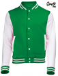 Jacket varsity teddy white sleeves