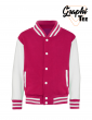 veste enfant varsity teddy manches blanches