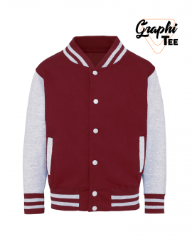 Veste enfant varsity teddy manches grises