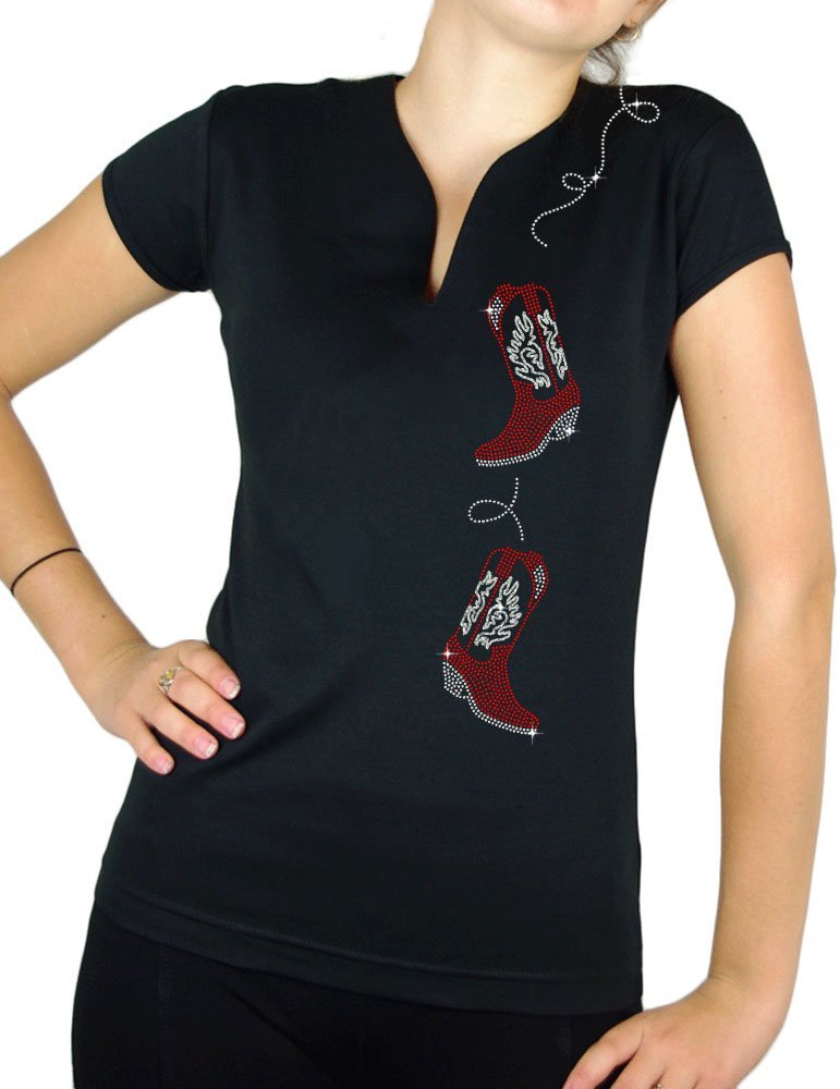 Tee shirt strass motif country pour les fans de danse en ligne