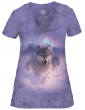 T-shirt femme northern lights The mountain