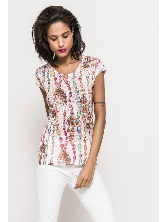 t-shirt Perles & Plumes