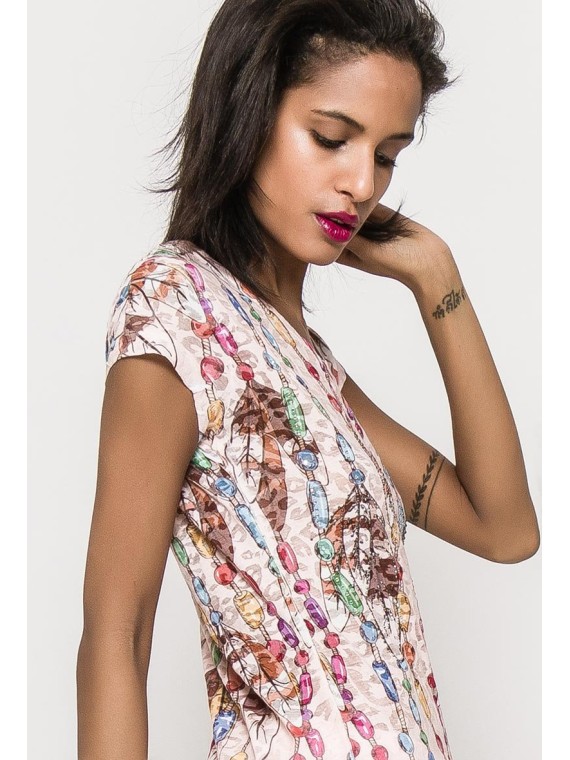 t-shirt Perles & Plumes