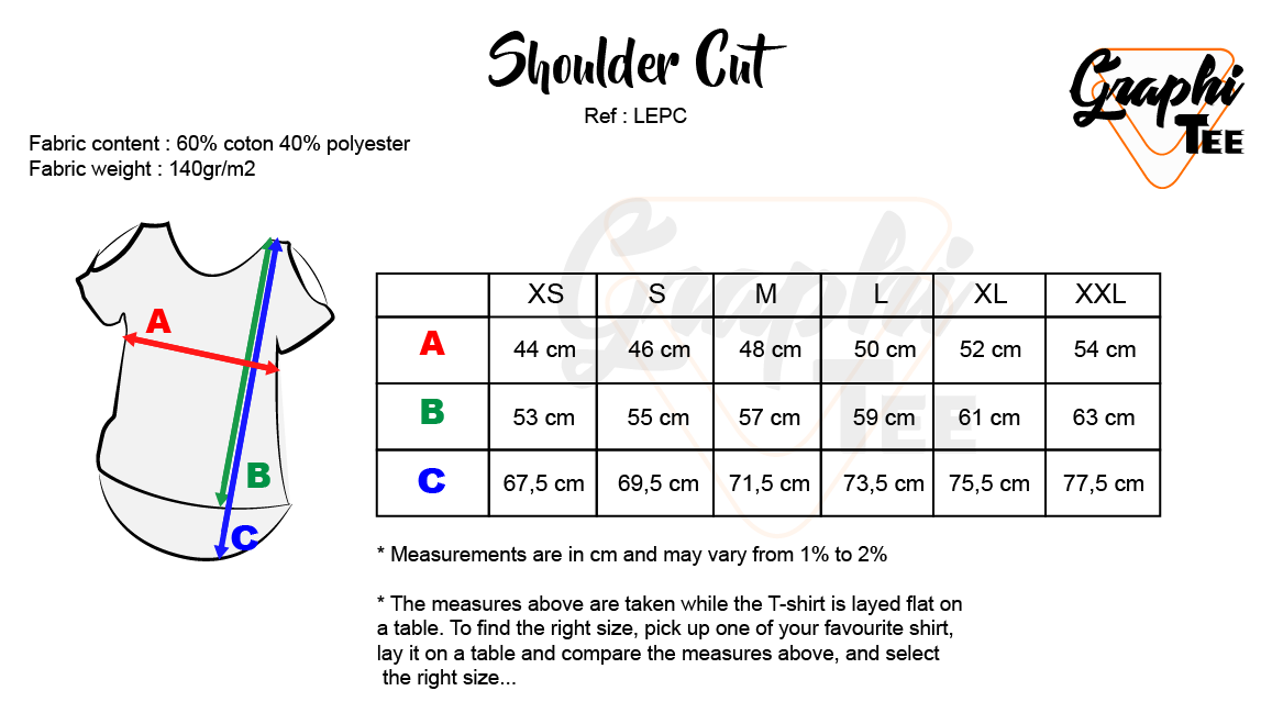 size shoulder cut