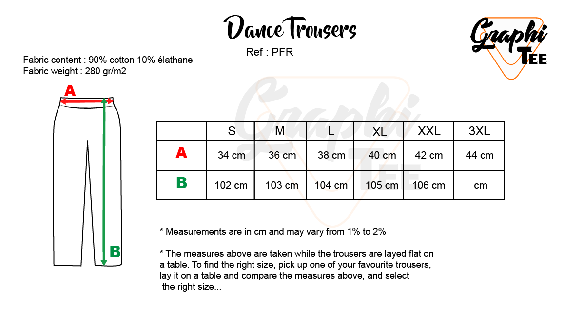 trousers guide of size